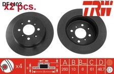 X2 PCS REAR BRAKE DISC SET